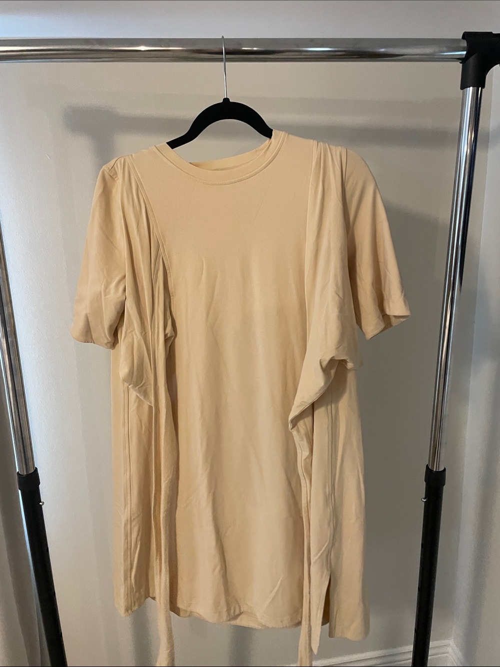 Lululemon Buttercream Short-Sleeve Casual T-Shirt Wrap Dress